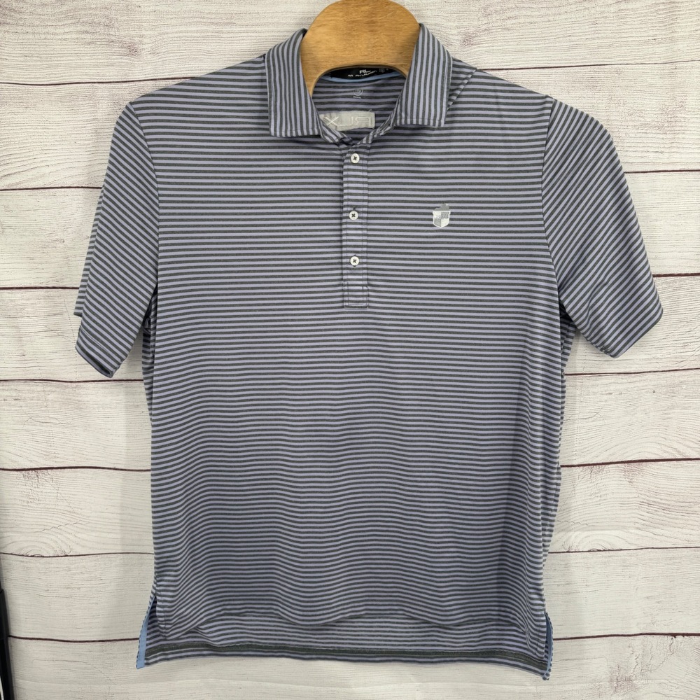 RLX Ralph Lauren Golf Polo Shirt XL‎ Striped Wicking Athletic Performance